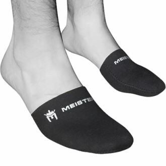 Person wearing black ankle protection sleeves