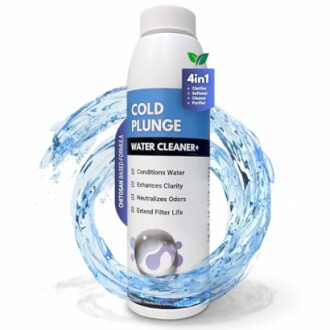 Cold Plunge water cleaner bottle with swirling water effect.