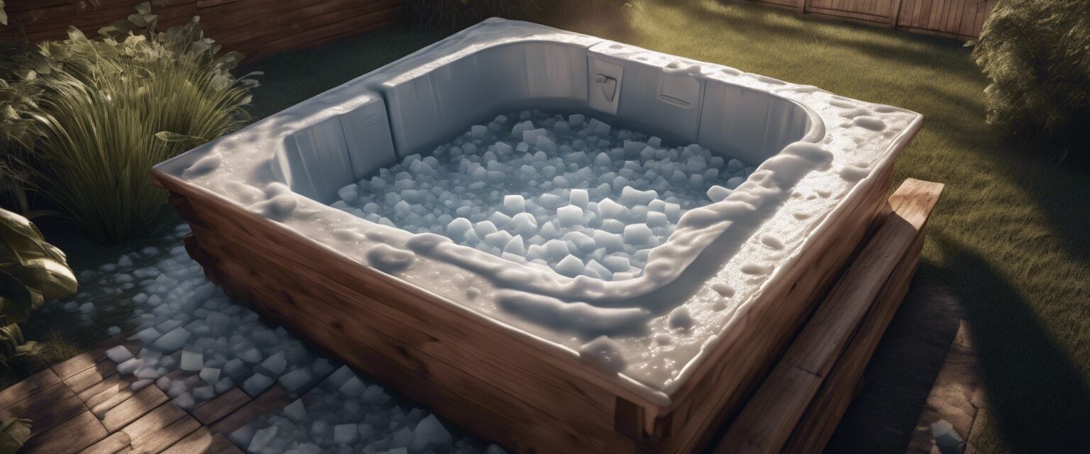 Backyard ice bath tub setup