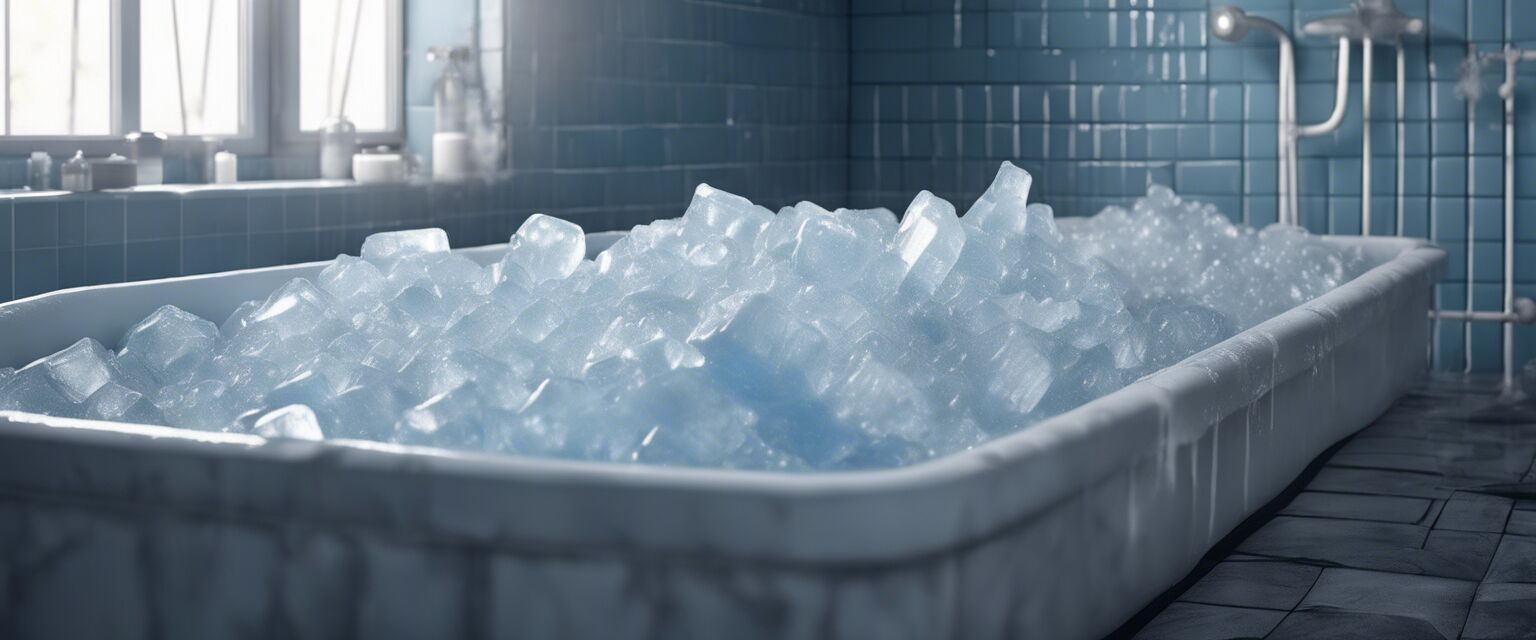 insulated ice bath setup