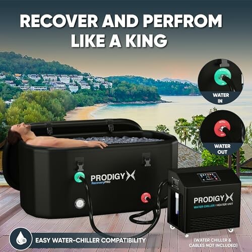 Prodigy X recovery tub with water-chiller compatibility