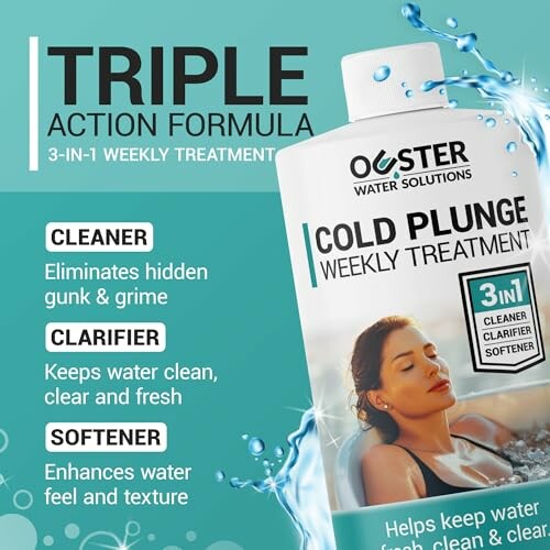 Cold plunge weekly treatment with triple action formula.