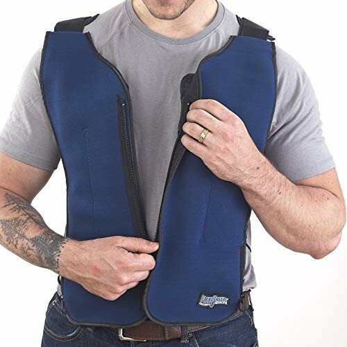 Man wearing a weighted vest